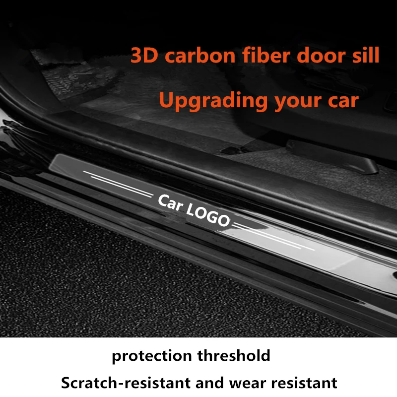 For Mazda 3 6 2 CX8 CX5 CX9 MX5 2022Carbon fiber Threshold strip transparent door sill bar trunk protection Car Accessorie |