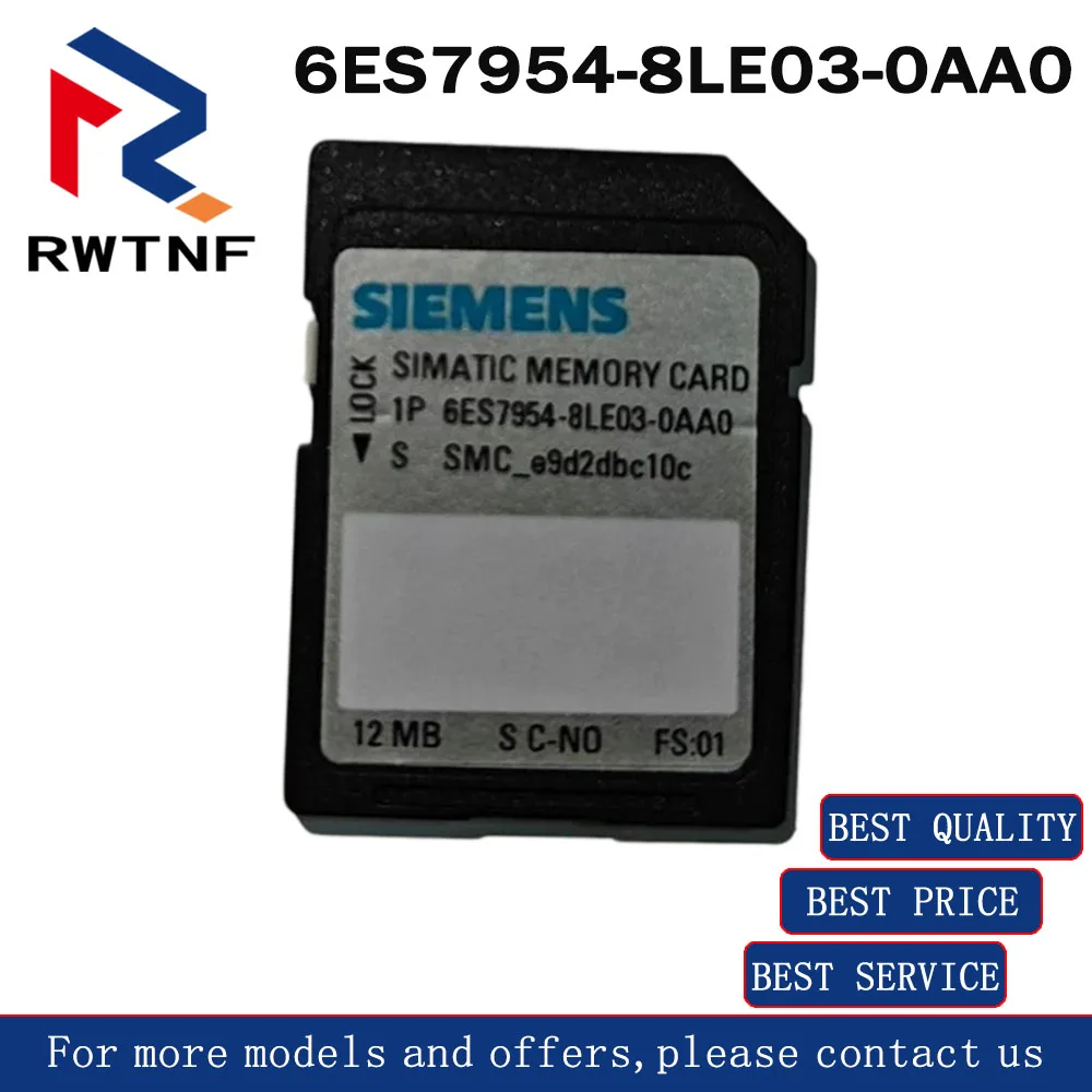 Фото Совершенно новая оригинальная карта памяти SIEMENS 6ES7954-8LE03-0AA0 12 МБ, подходит для модулей ПЛК серии S7-1200/1500. №3