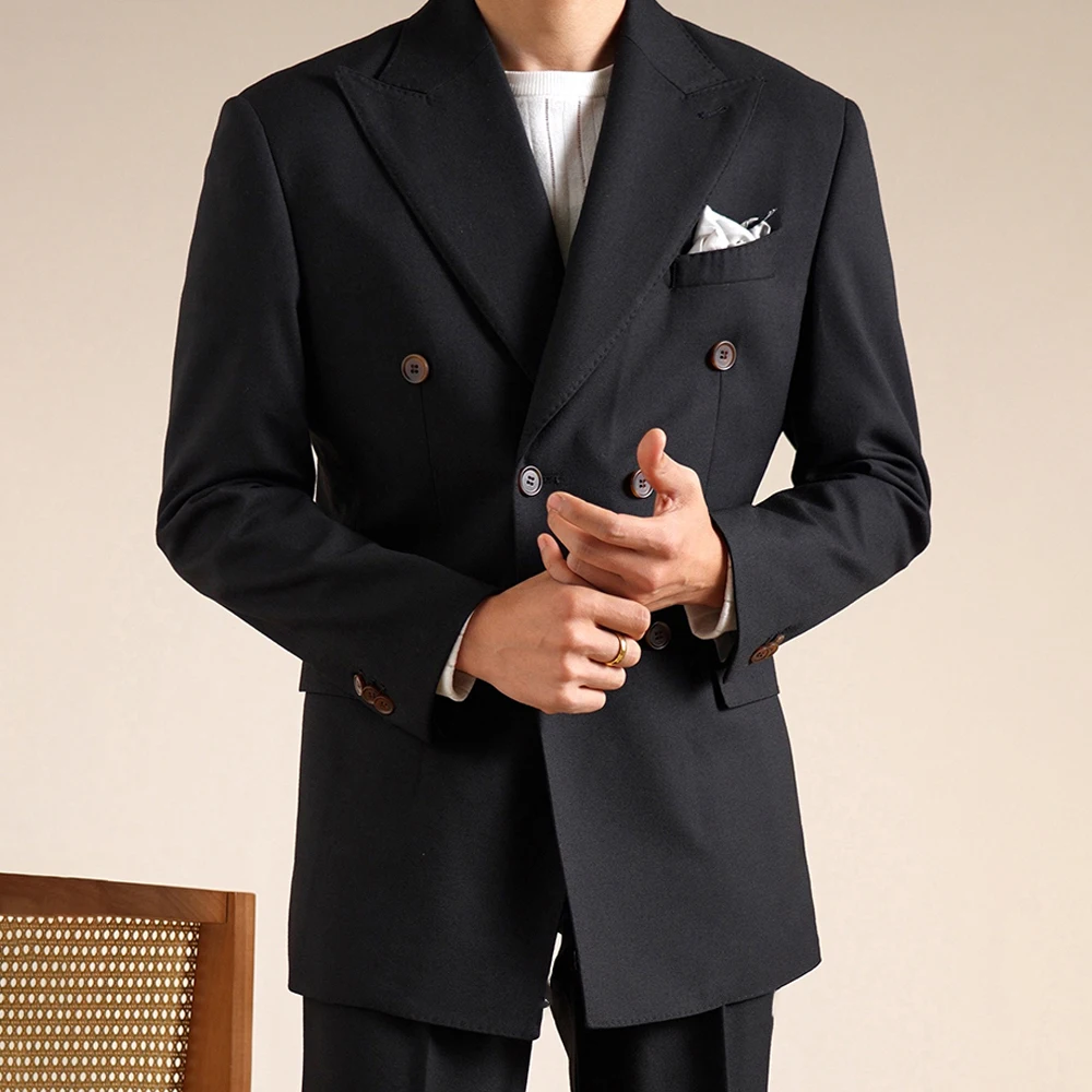 Двубортный свадебный костюм мужской смокинг для курения Homme Mariage Traje Novio 2024