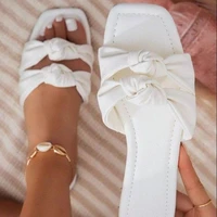 springsummer new 2022 outdoor flat bow non slip beach lady slippers casual all match fashion women sandals