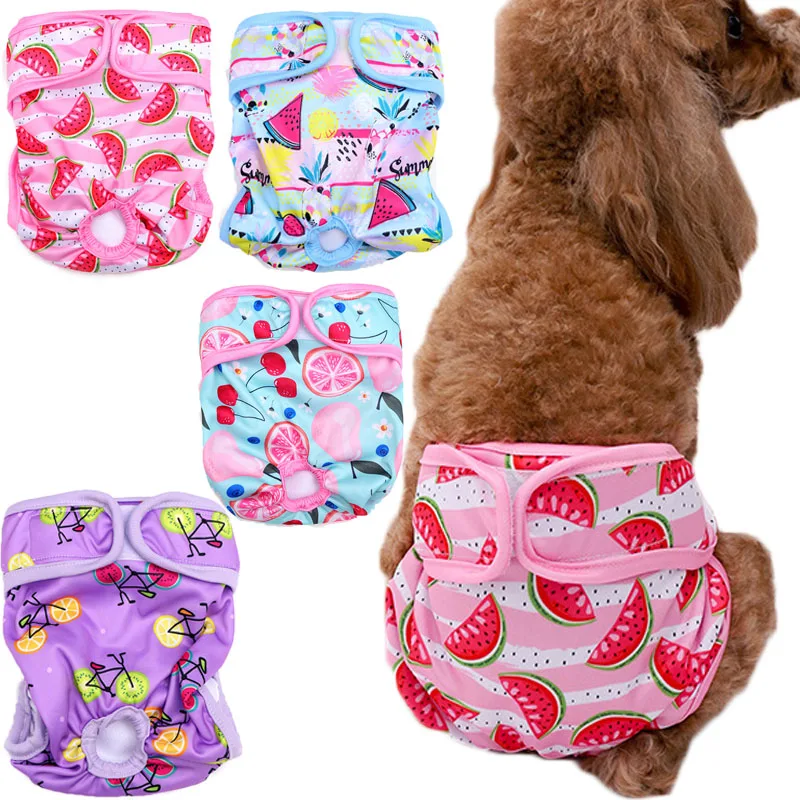 

Strong Water Absorption Female Dog Physiological Pants Washable Menstrual Safety Panties Pets Underwear Shorts For Small Dogs XS