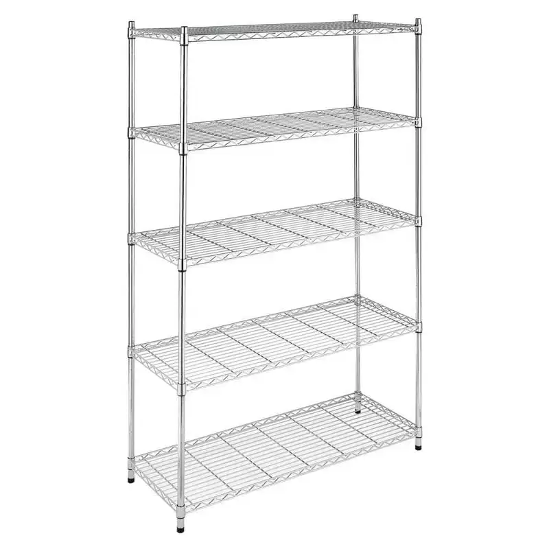 

5 Tier Shelving Chrome Book Storage Book Rack Cube Shelf Book Shelf Furniture