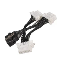 obd2 obd 2 obd ii splitter extension y cable 1 to 3 female 16 pin diagnostic connector wire harness