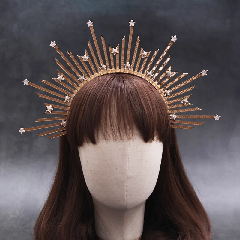 Головной убор с шипами Star Halo Crown Sunburst головной для богини костюма на Хэллоуин