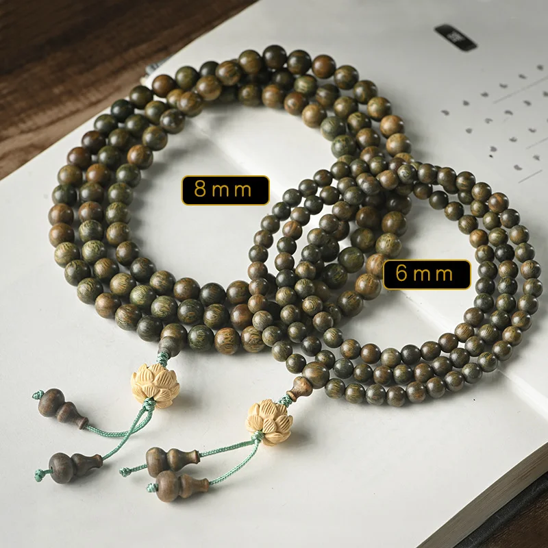 Бесплатная доставка браслет из сандалового дерева 108 буддистские бусины бокса