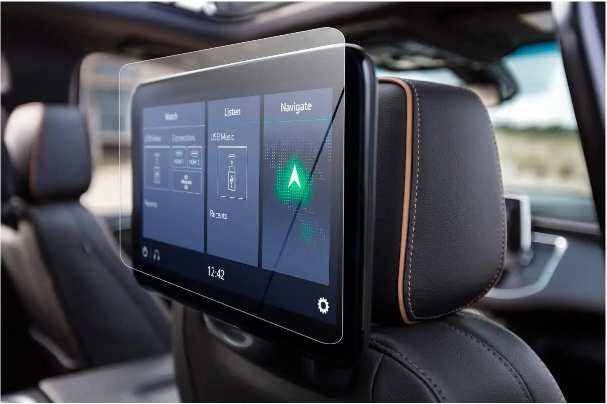 

2 шт. ПЭТ-пленка для Tahoe Suburban Yukon 2021 2022 2023 12,6-дюймовая сенсорная пленка для заднего сиденья, защитная пленка для салона автомобиля, аксессуары