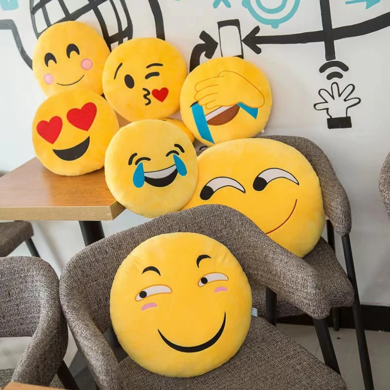 Plush Stuffed Pillows Creativity Cute Soft Emoticons Pack Pillow Gift For Girl Friend Plush Toys Kids Toys Christmas Birthday G