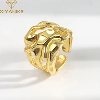 xiyanike 2022 new irregular concave convex open finger rings for women girls fashion jewelry gift party wedding %d0%ba%d0%be%d0%bb%d1%8c%d1%86%d0%be %d0%b6%d0%b5%d0%bd%d1%81%d0%ba%d0%be%d0%b5