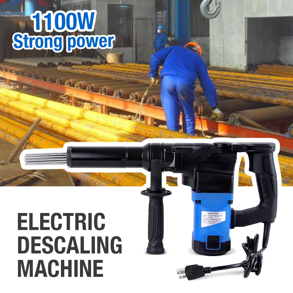 

TD-53E 1100W New Needle Derusting Gun Electric Jet Chisels Hand-Held Electric Needle Scaler Rust Removal Cleaning Machine