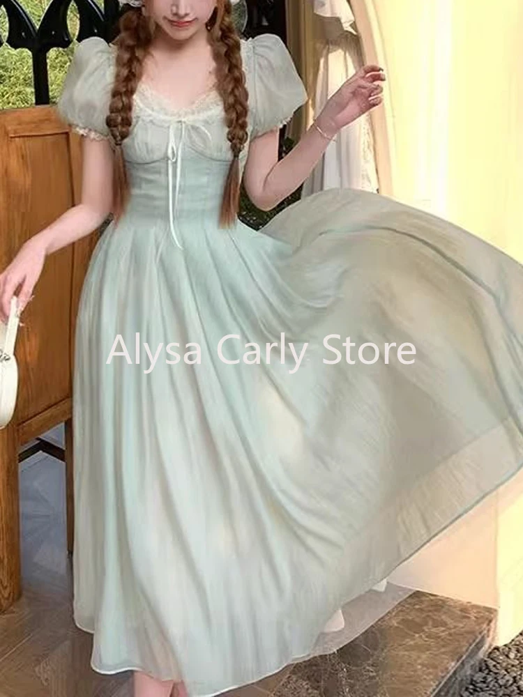 Платье длинное сказочное с пышными рукавами