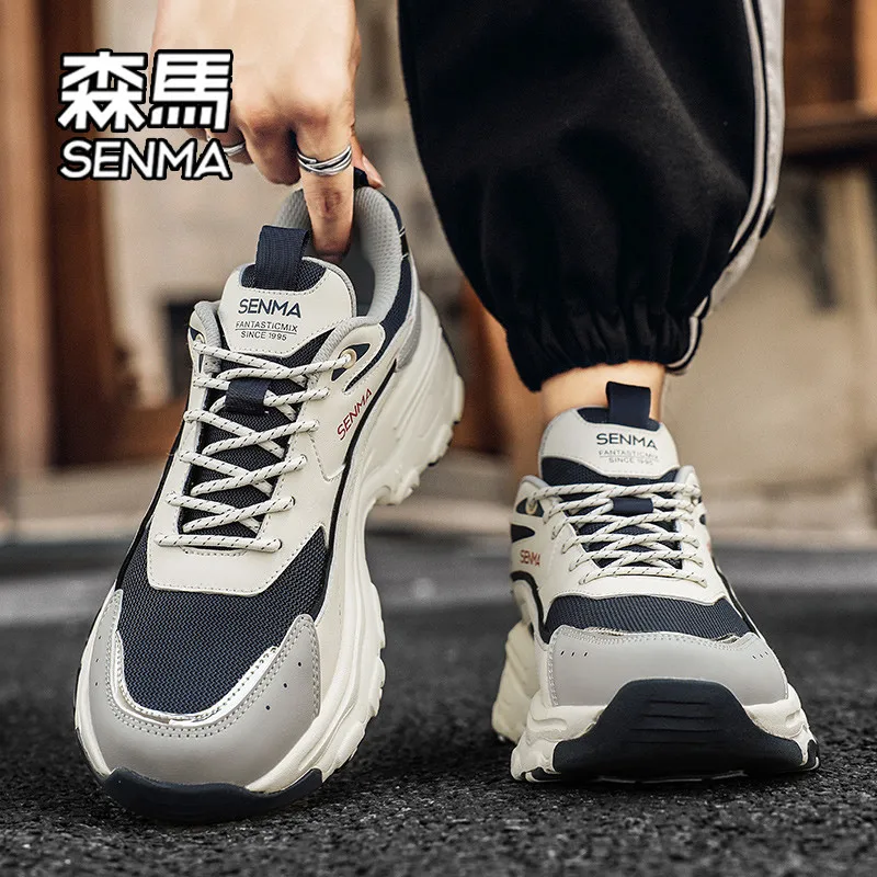 Senma Men's Shoes Autumn and Winter 2024 New Trendy Height Increasing Platform Fashion All-Matching Sports...