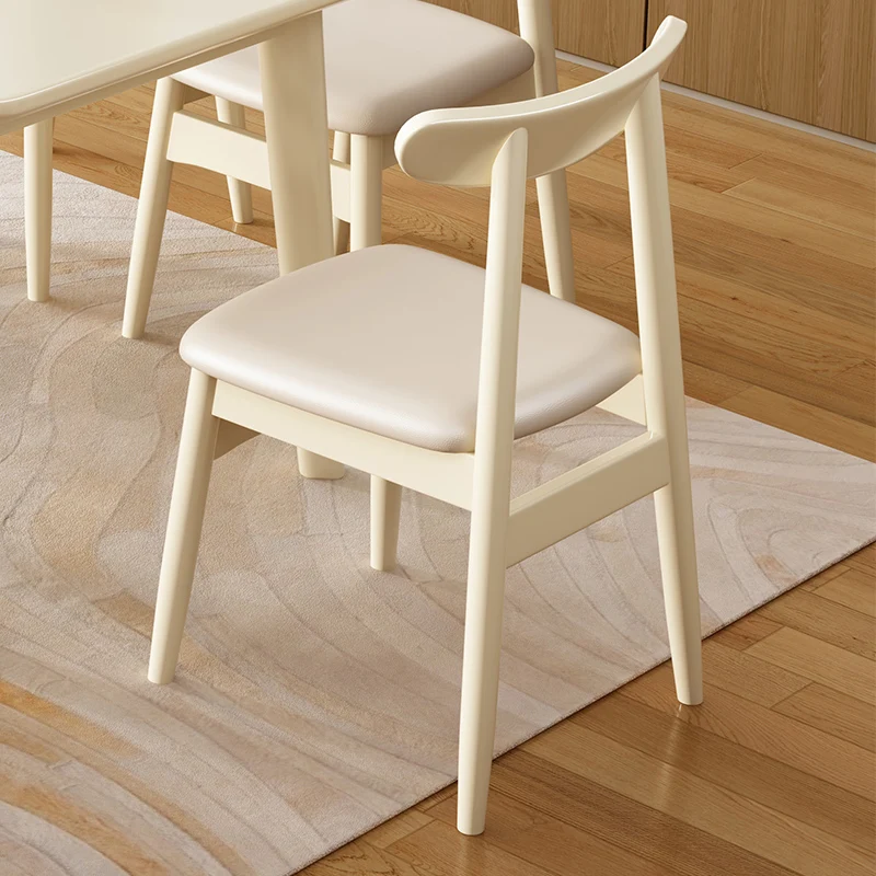 

Белые деревянные кухонные обеденные стулья, эргономичные обеденные стулья для кафе, гостиной, современная мебель для ресторана MR50DC