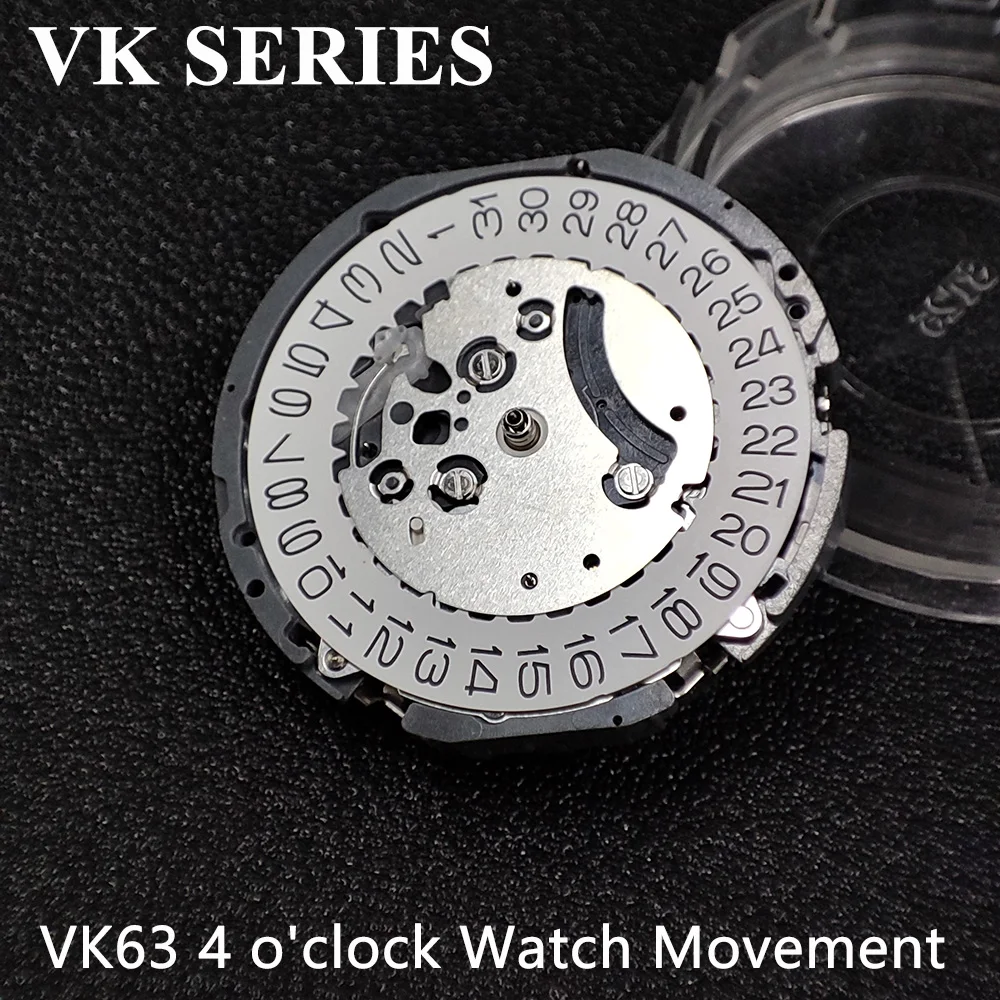 

High Accuracy Quartz Chronograph Watch Wrist Movement Replacement For VK SERIES VK63 4--5 o'clock position Watch Single Calendar