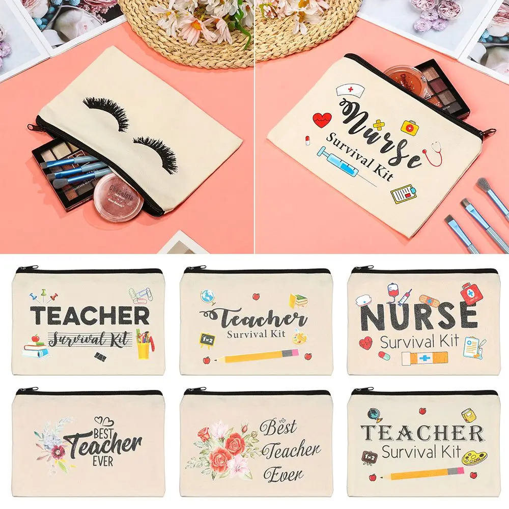 

Холщовый чехол для карандашей, сумка на молнии, сумка для учеников, косметичка, сумка для макияжа, органайзер для туалетных принадлежностей