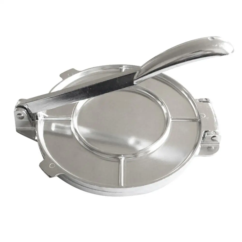 

Foldable 8 Inches Uncoated Aluminum Heavy Duty Dough Press Tortilla Maker Bakeware Pie Tools Durable Hand Press Type