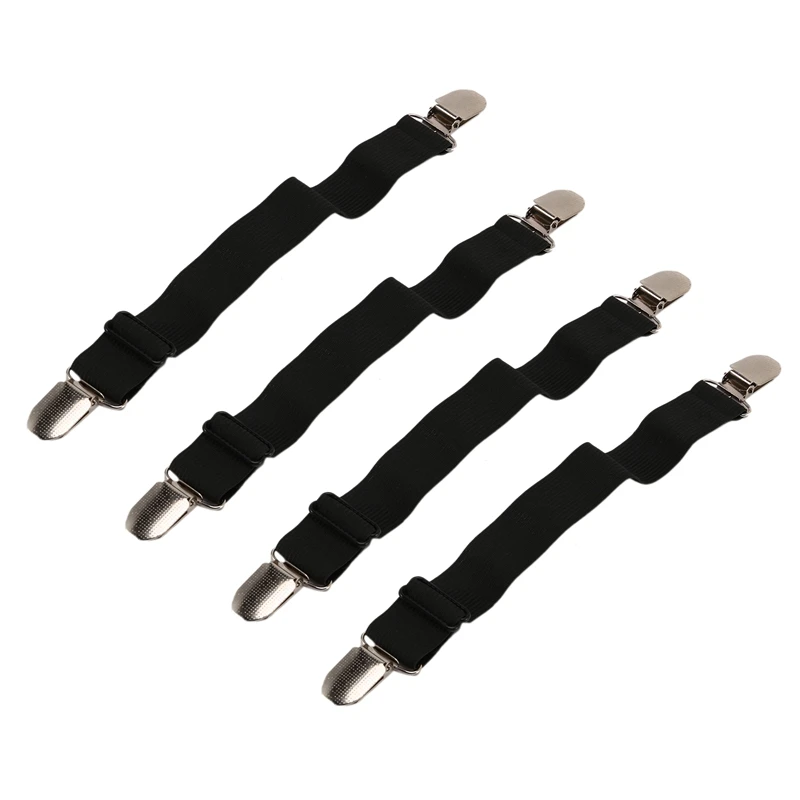 

Quality Bed Sheet Holder Straps, Corner Sheet Clips, Elastic Adjustable Sheet Fasteners Sheet Grippers For Mattresses (4PCS)