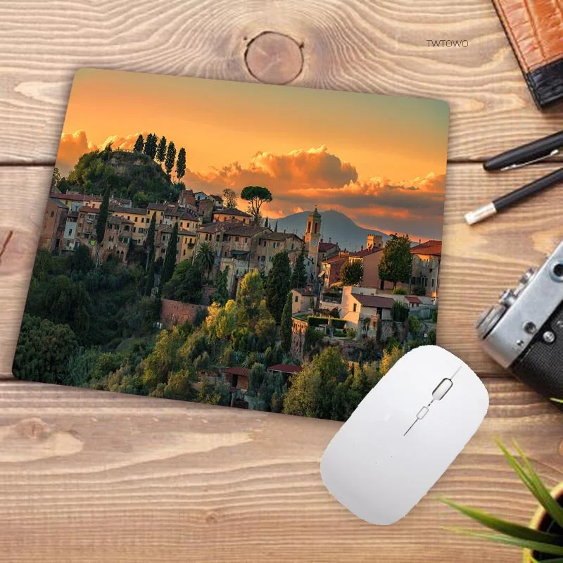 

Mouse Pad New Hot Sell Computer Small size Desk Mat Gamer Art Natural Rubber Natural Scenery Office Decoration Carpet Mouse Mat
