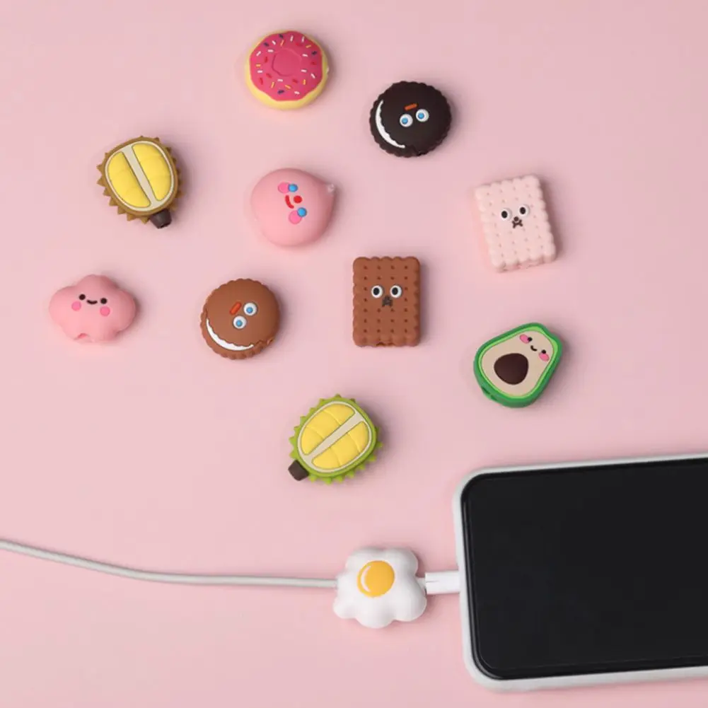 Новый милый мультяшный протектор для кабеля с фруктами животными зарядный