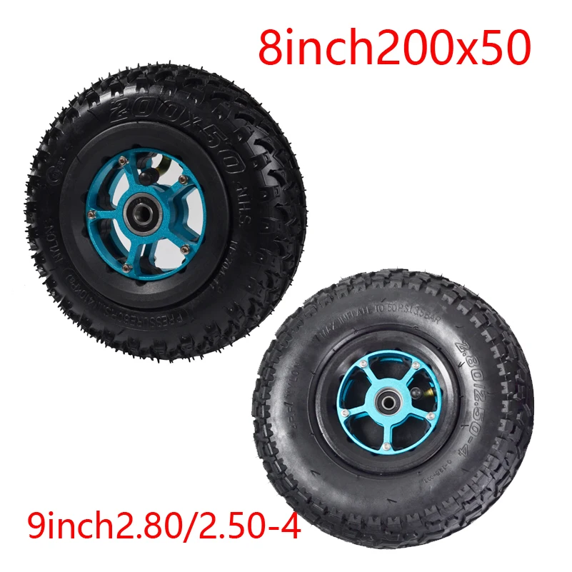 

8inch or 9inch200x50 2.8/2.50-4Electric Skateboard Wheels Pneumatic Shock Absorber Wheel , Mountain Skateboard Universal Tires