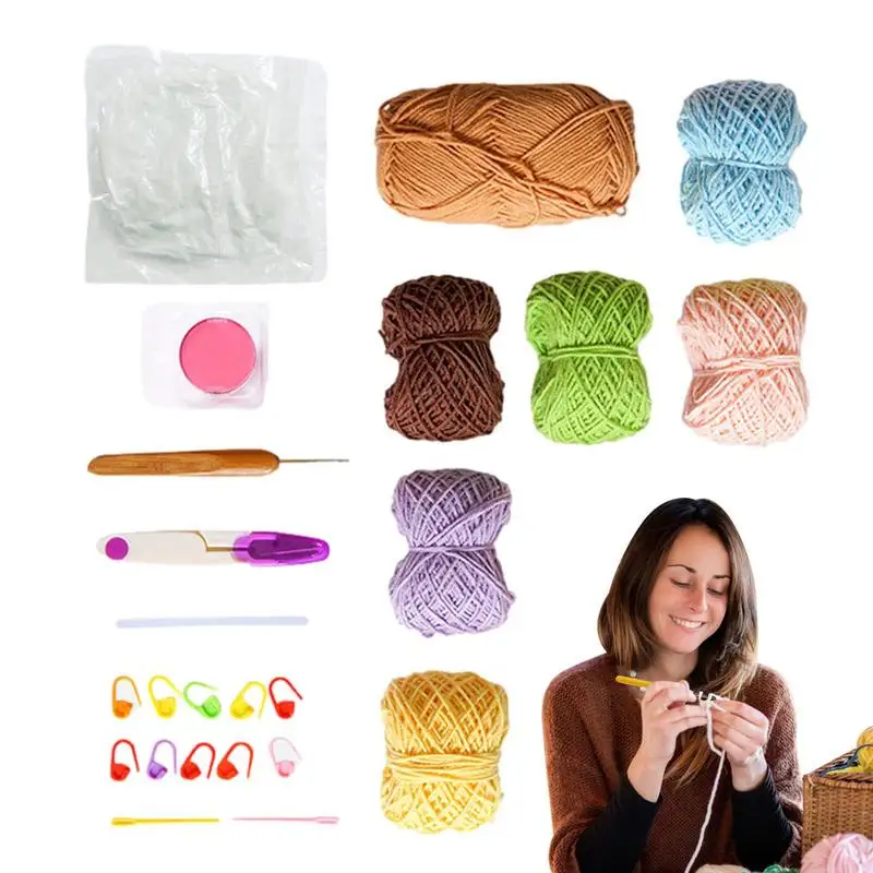 

Crochet For Beginners Kit Beginner Crochet Learn To Crochet Kit Succulent Plants Crochet Set Art Supplies DIY Knitting Supplies