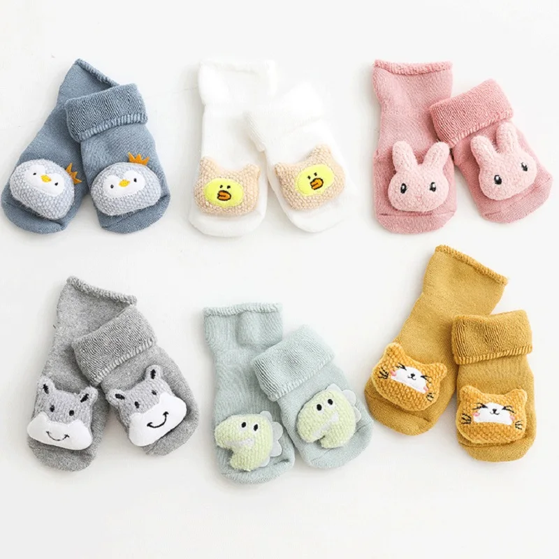 

Kids Children's Sock Cute Cartoon Animal Baby Sock for Boy Girl Winter Spring Soft Cotton Plus Thickened Cotton Floor Sock Shoes