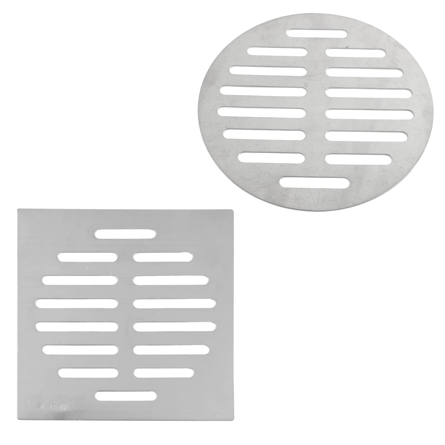 

Home Bathroom Supplies Silver Tone Stainless Steel Floor Drain Cover