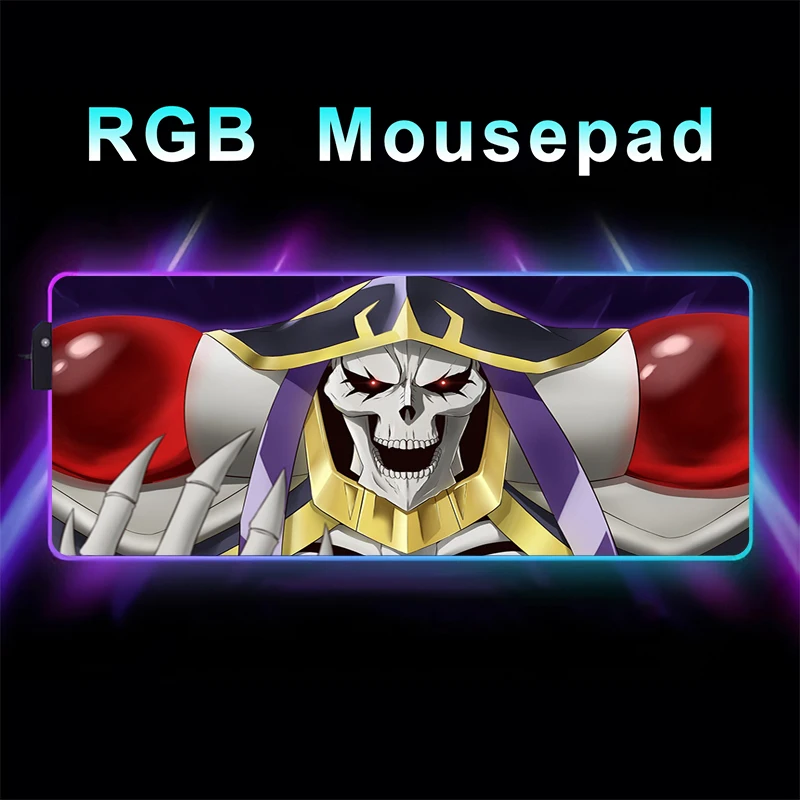 

Overlord Anime Mouse Pad Gamer Desk Accessories Pc Cabinet Mousepad Rgb Keyboard Mat Mats Gaming Xxl Carpet Large Computer Speed