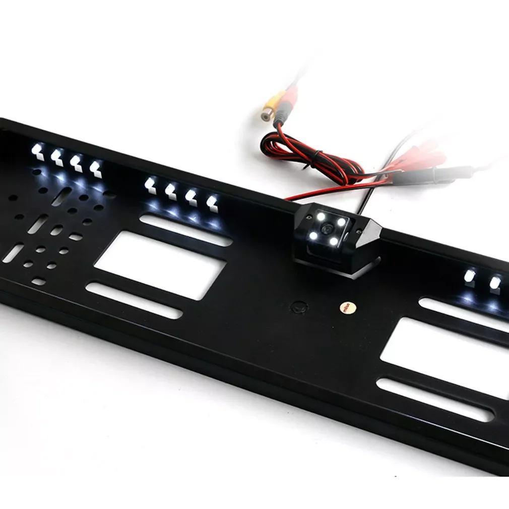 

Led Light Parking System Europe License Plate Frame Car Rear View Camera Waterproof Night Vision Reverse Backup Camera