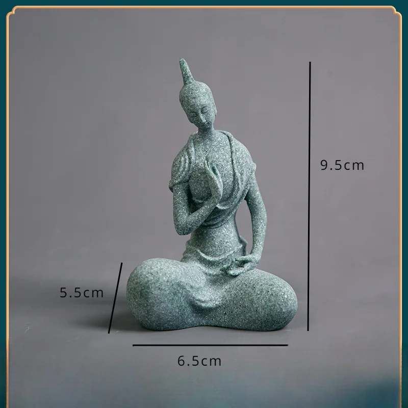 

Миниатюрная Фигурка Буддийского Монаха, Садовая Статуэтка, Декор В Стиле Дзен-буддизма, Скульптура Из Смолы, Тибетский Будда