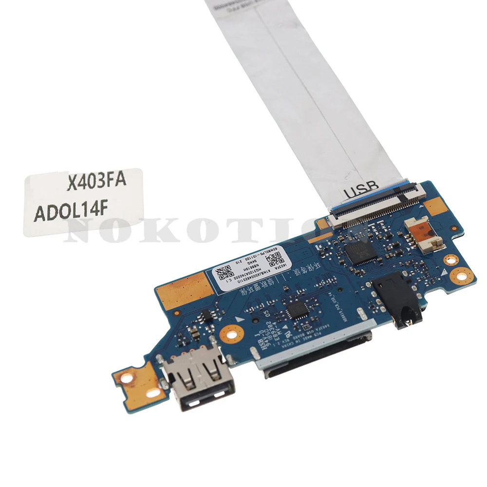 60NB0LP0-I01120 для ASUS ADOL14F X403F A403F L403FA USB SD кардридер, звуковая плата с кабелем
