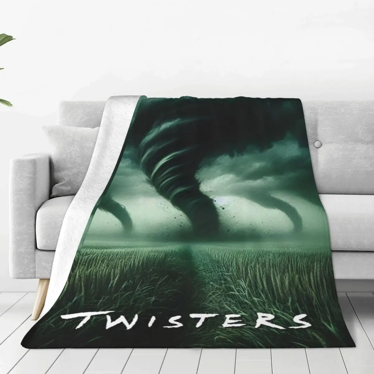 Twisters 2024 экшн-проектор пушистое одеяло торнадо забавное для дивана постельное