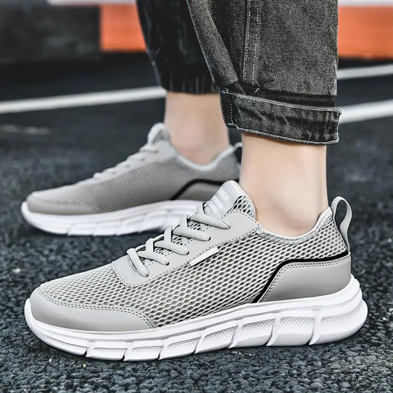 

Men Casual Shoes Outdoor Lightweight Breathable Summer Running Sneakers Mens Sneakers Mesh Plus Size 46 Zapatillas De Deporte