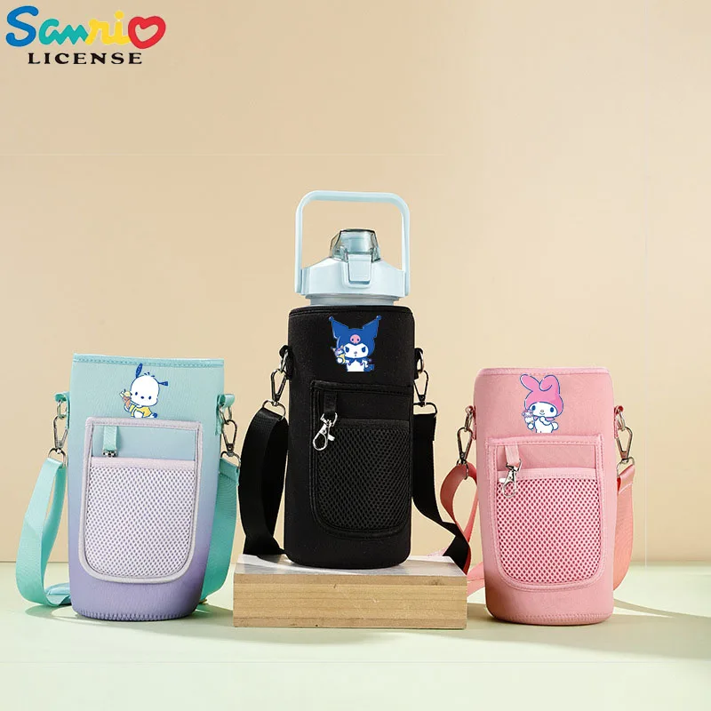 

Новинка Kawaii Sanrio Hello Kittys Kuromi My Melody Милая большая емкость Изолированная кружка рукав Наклонный рюкзак спортивная кружка чашки