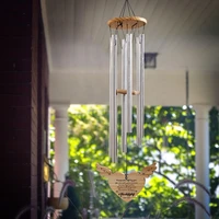 14 59 5cm personalized outdoor decor diy wooden message wind chimes garden ornaments spiritual windchimes
