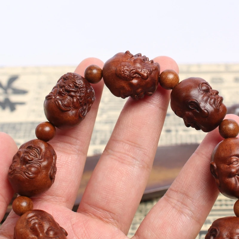 Браслет Lightning Strike Jujube восемнадцати Arhat Будда бусины чистая ручная работа
