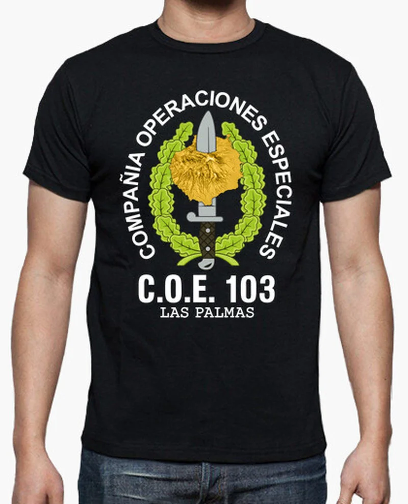 

Spanish Special Operations C.O.E 103 Las Palmas MOD.1 T-Shirt Short Sleeve Summer Casual Daddy Shirts