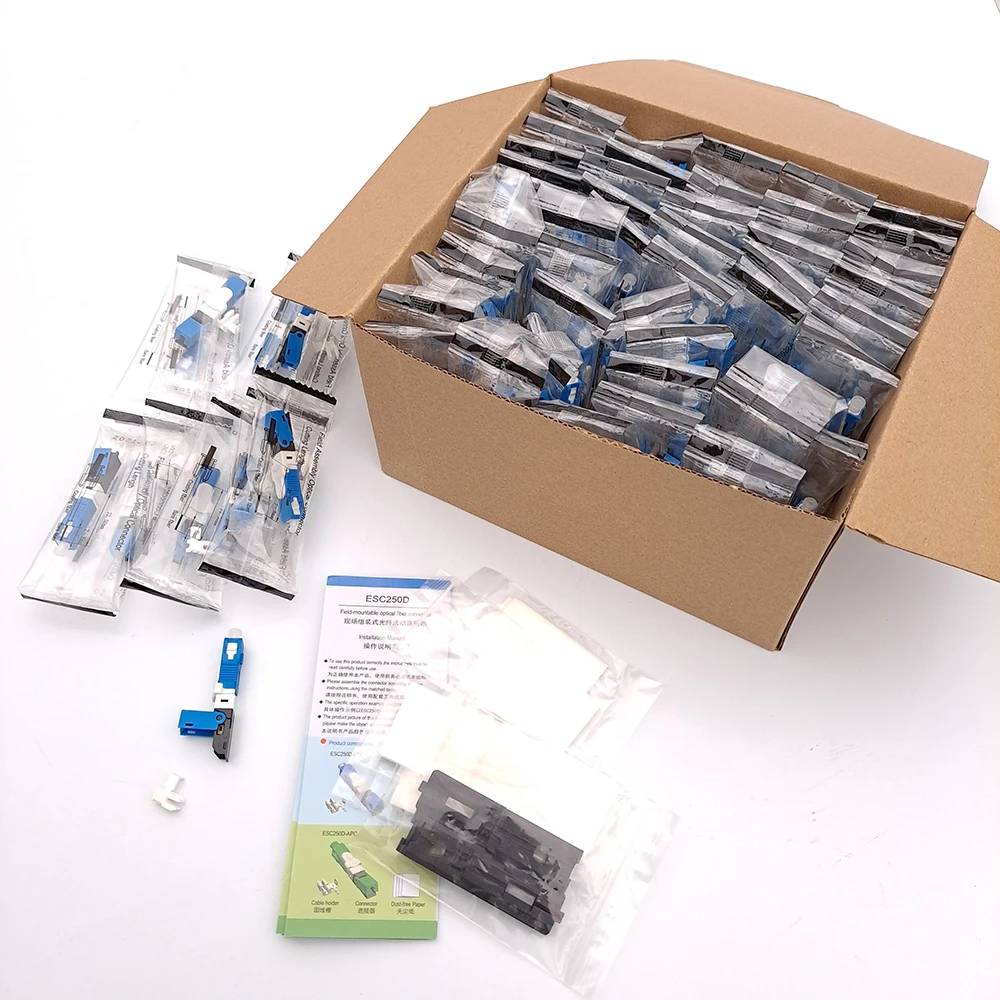 UNIKIT 100% оригинальный ESC250D 50 шт./лот SC APC/SC UPC оптический Быстрый разъем одномодовый