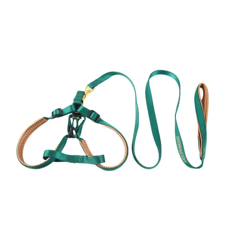 

Dog Walking Leash No Pull Long Nylon Harness Adjustable Anti-Breakaway Dog Harness With 2 Buckles Dog Secure Leash For Camping