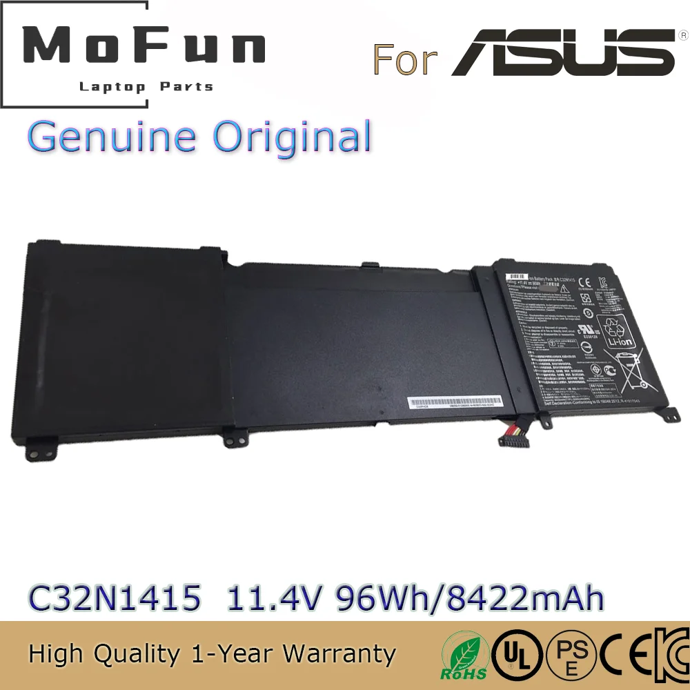 Совершенно новый оригинальный аккумулятор для ноутбука C32N1415 11 4 В 96 Втч Asus ZenBook Pro