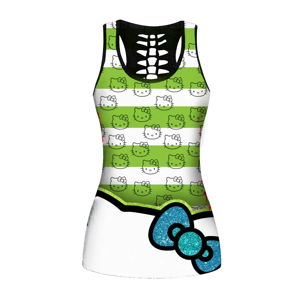 

Summer Women's Tank Top Camisole Seamless Slim Shirt Women's Thin Breathable Sleeveless Hello Kitty Tank Top T Shirt