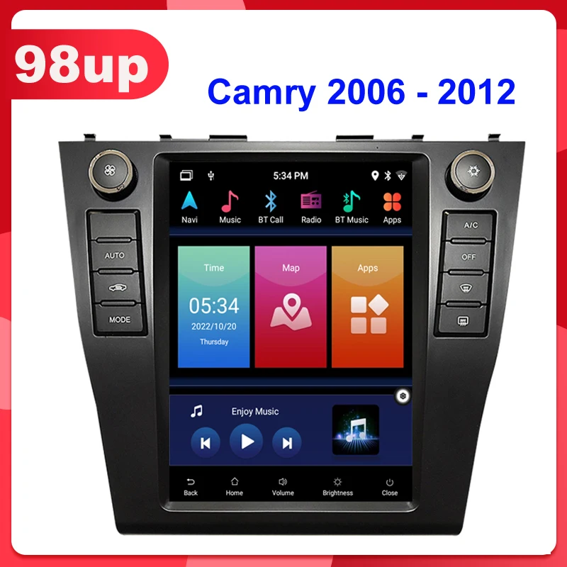 

Multimedia Player For Camry Toyota 2006 - 2012 Camry Car Radio GPS Navigation Android Tesla Style