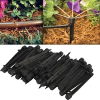hot 50pcs 360 degree micro bubbler drip irrigation adjustable emitters stake water dripper farmland watering use 47 mm hose