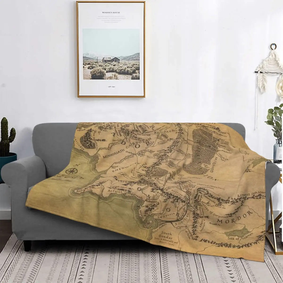 Ультрамягкое Флисовое одеяло карты лордов 2024