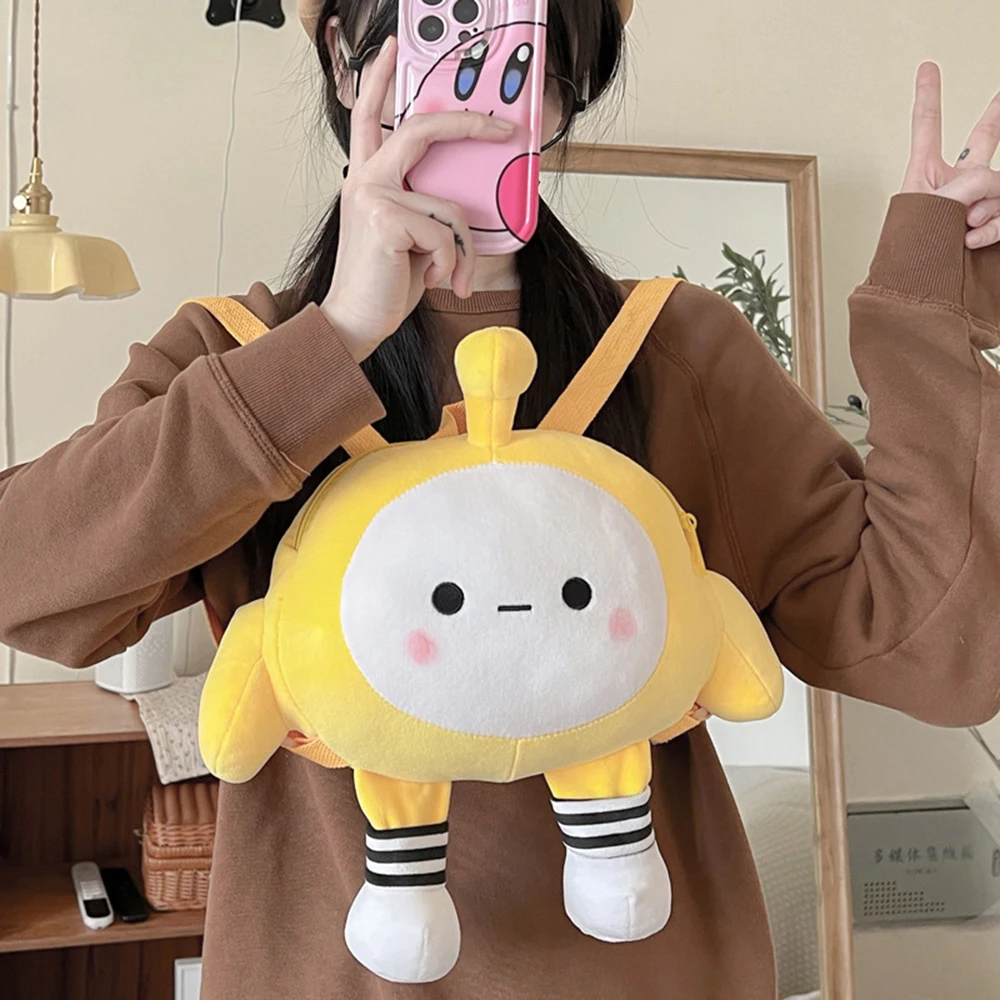 

Cartoon Cute Children Tamagon Backpack Embroidery Plush Bag for Women Unisex Kids Furry Shoulder Bag Girl Kawaii Egg Toy Handbag