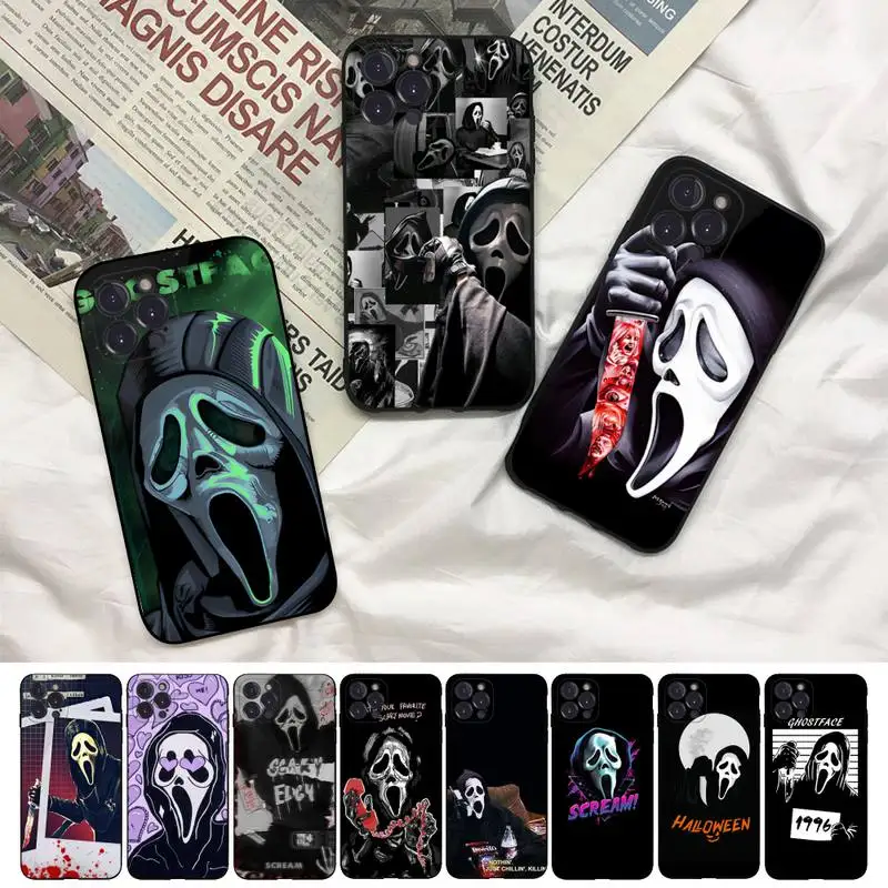

Ghostface horror Scream art Phone Case For iPhone 8 7 6 6S Plus X SE 2020 XR XS 14 11 12 13 Mini Pro Max Mobile Case