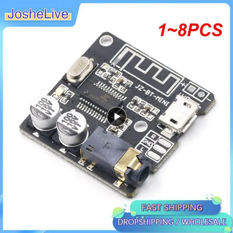 

1~8PCS Audio Receiver Board 5.0 MP3 Lossless Decoder Board Wireless Stereo Music Module 3.7-5V XY-BT-Mini