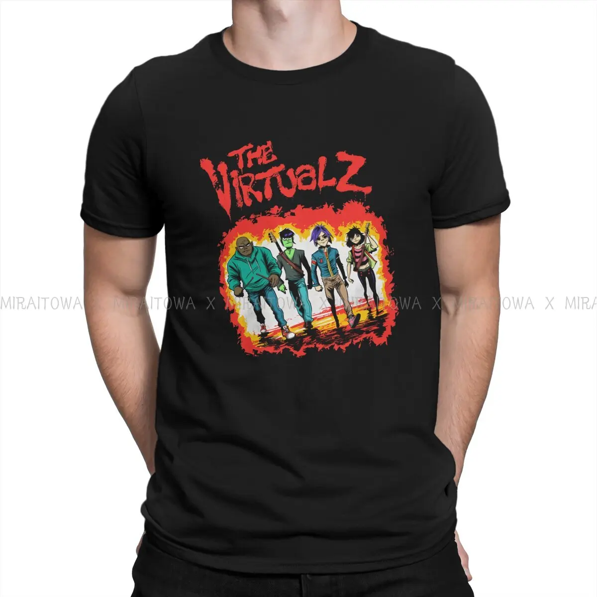 

Gorillaz Virtual Band Newest TShirt for Men Angel Basic T Shirt Personalize Birthday Gifts Tops