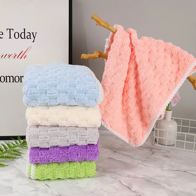 1 шт. мягкое утолщенное полотенце для лица из кораллового флиса водопоглощающее и