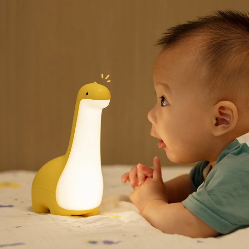 Dinosaur Night Light LED Warm Light Creative Gift Sleeping Light Children's USB Charging Dimming Bedroom Atmosphere Table Lamp