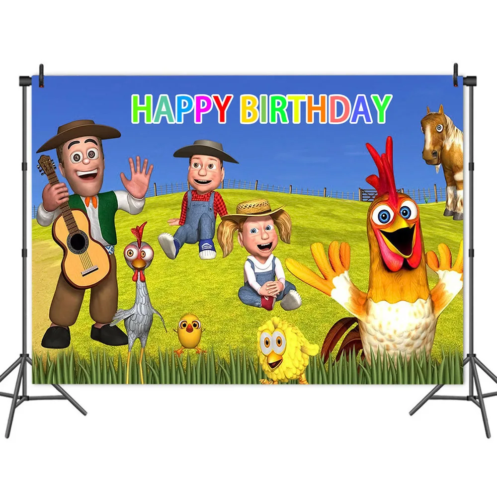 

Photo Background Custom Happy Farm Photo Booth Poster Photographic Banner Kids 1st Birthday Backdrop Photo Studio Vinyl Cloth